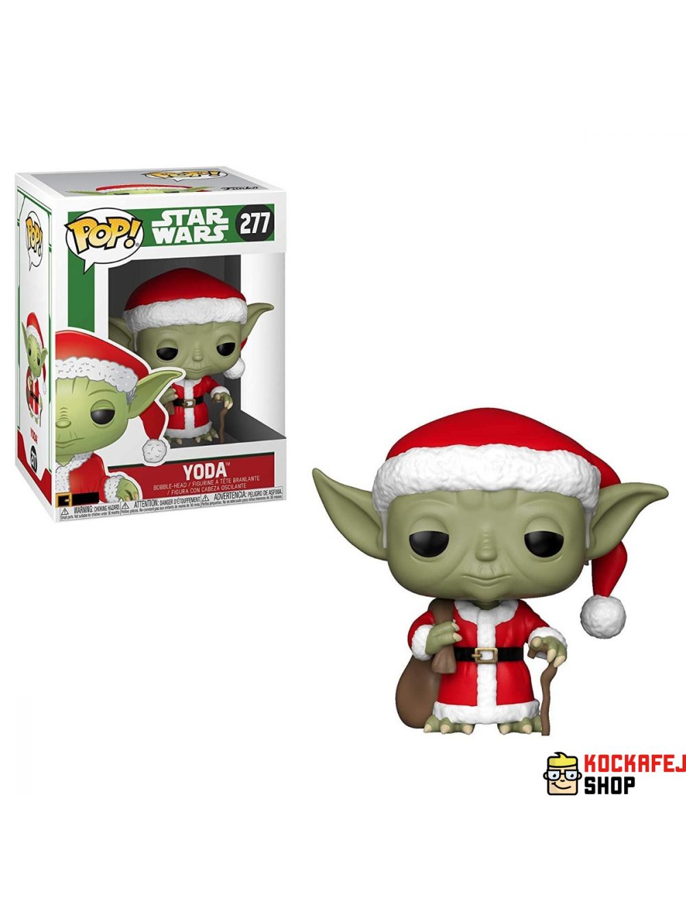 Funko POP! Star Wars: Holiday Santa Yoda Vinyl Figura 10cm
