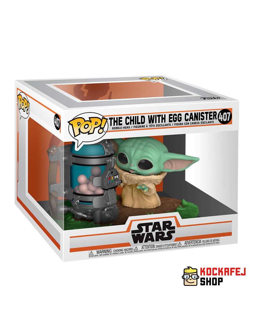 Funko POP! Deluxe The Mandalorian - Child with Egg Canister Vinyl Figura