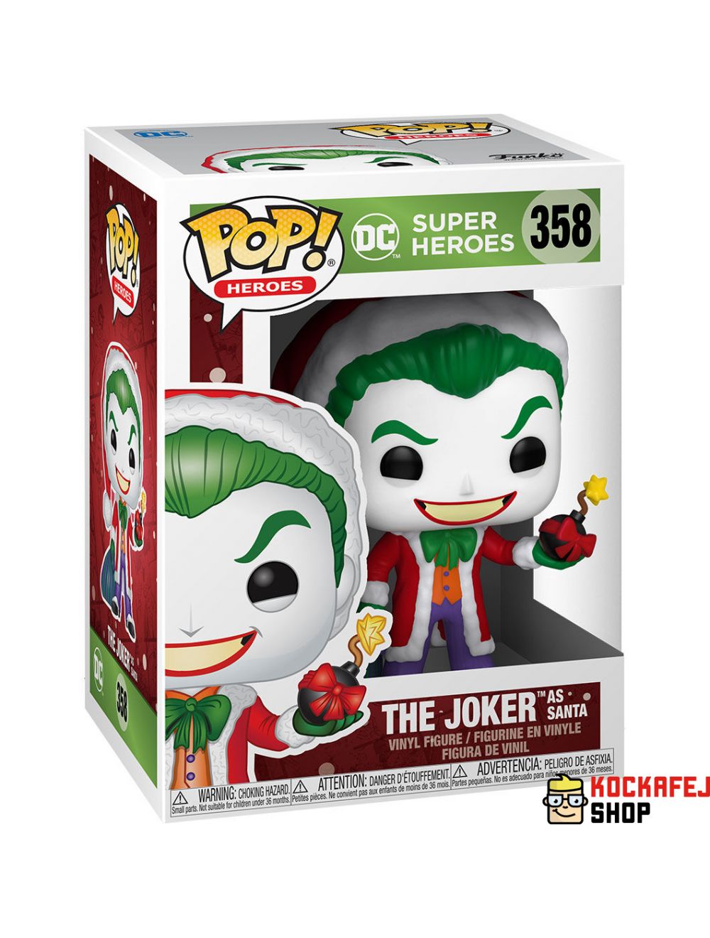 Funko POP! Heroes: DC Holiday - Santa Joker Vinyl Figura 10cm