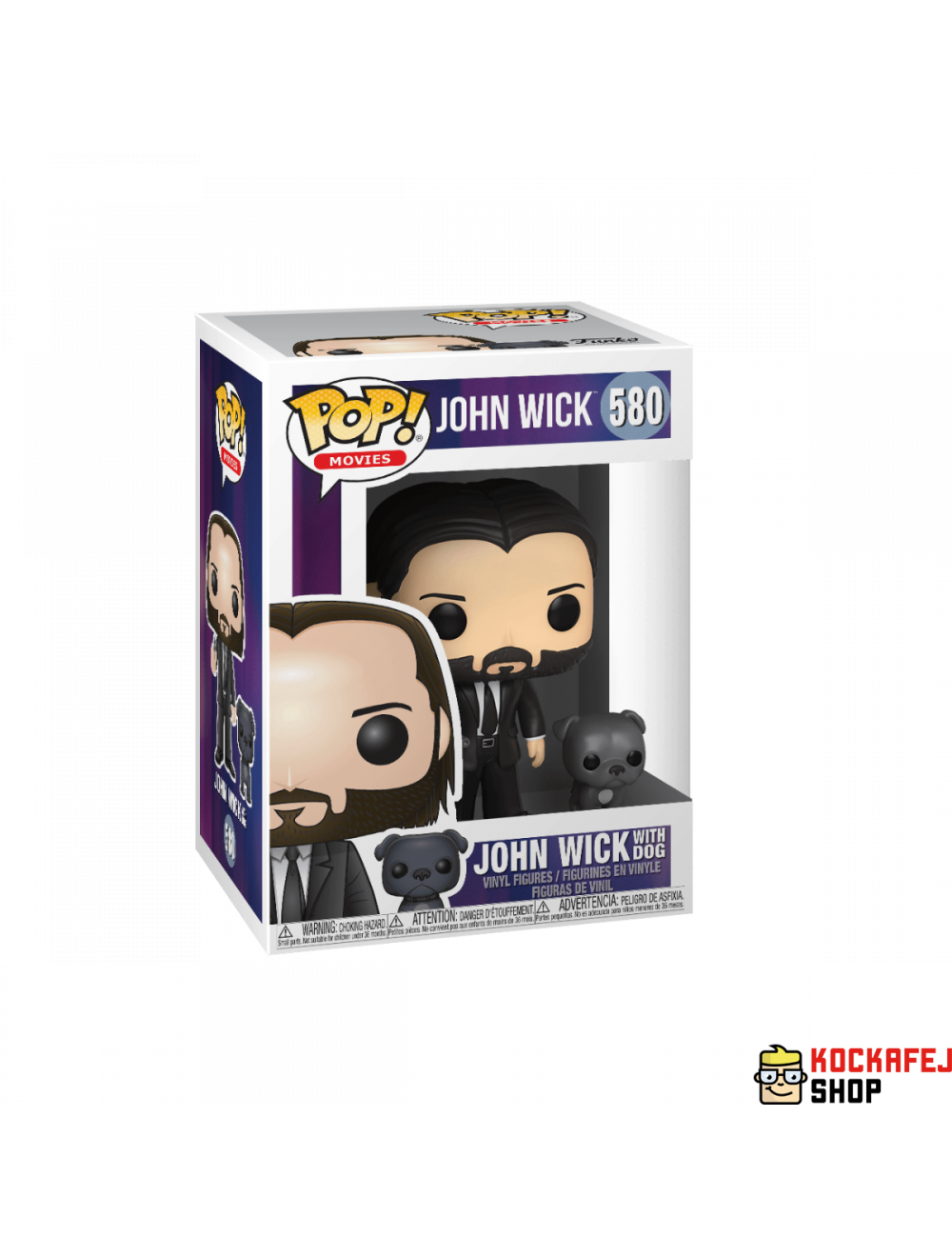 Funko POP! John Wick - John in Black Suit és Dog Vinyl Figurák 10cm