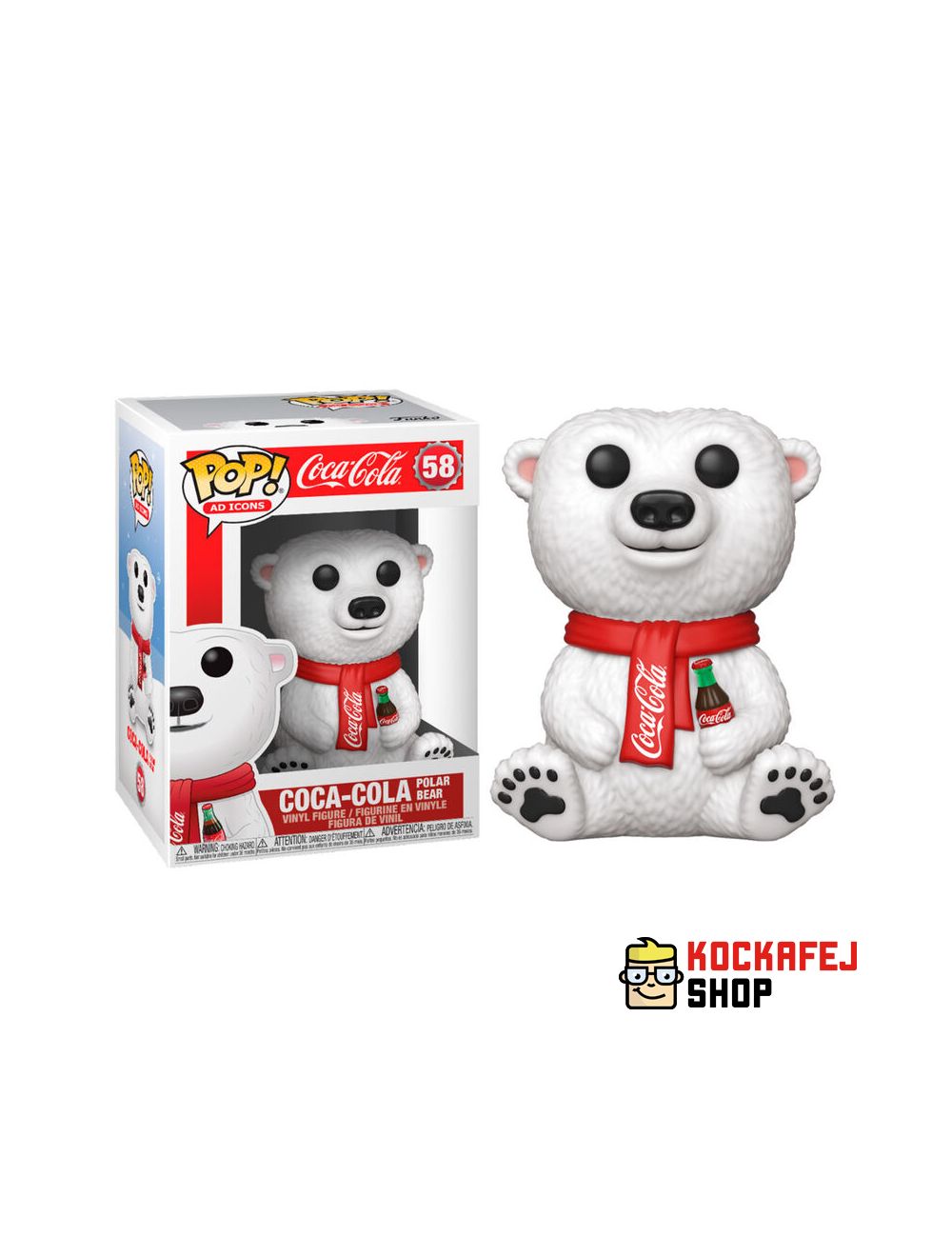 Funko POP! POP Ad Icons: Coca-Cola - Polar Bear Vinyl Figura 10cm