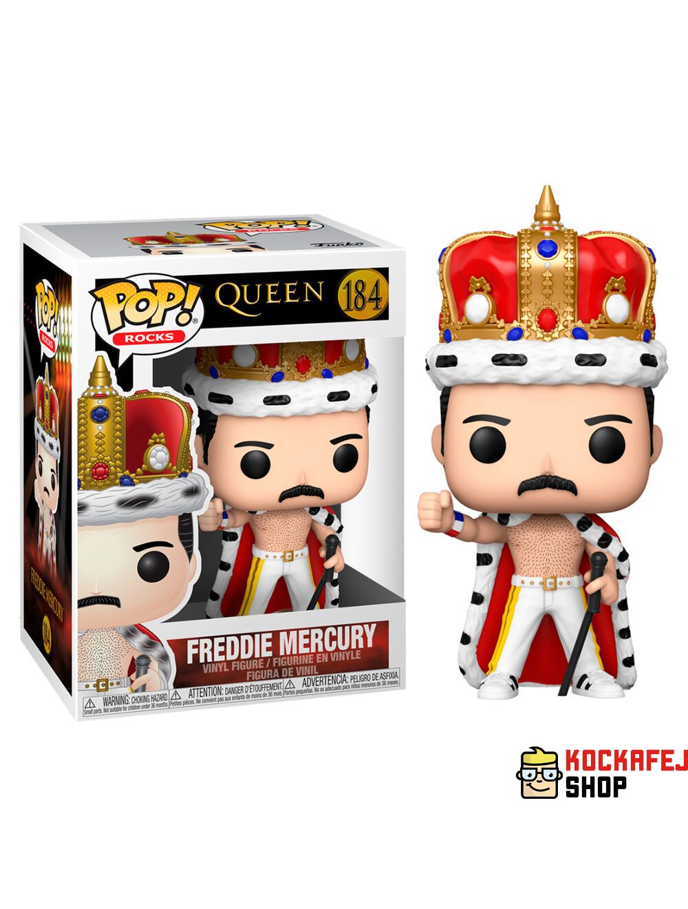 Funko POP! Queen - Freddie Mercury King Vinyl figura 10cm