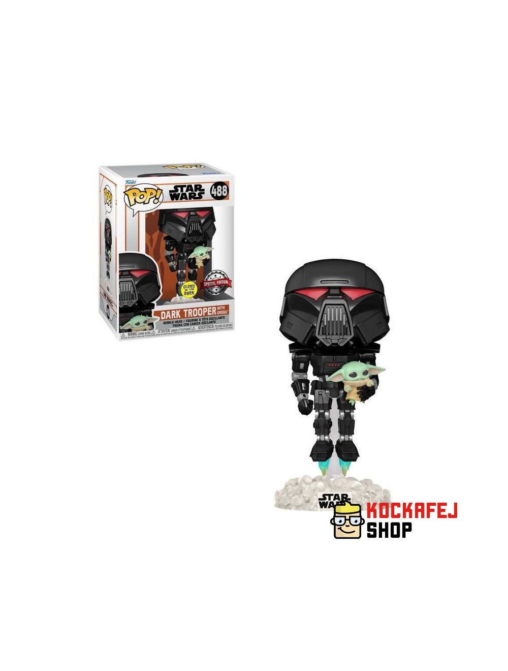 Funko POP! Star Wars Mandalorian - Dark Trooper Child (GW)(Exclusive) 10cm figura